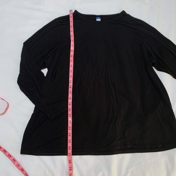 Old Navy black luxe stretchy soft long sleeved shirt large - Picture 7 of 8